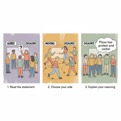 Agree or Disagree - Students moving to different sides of the room