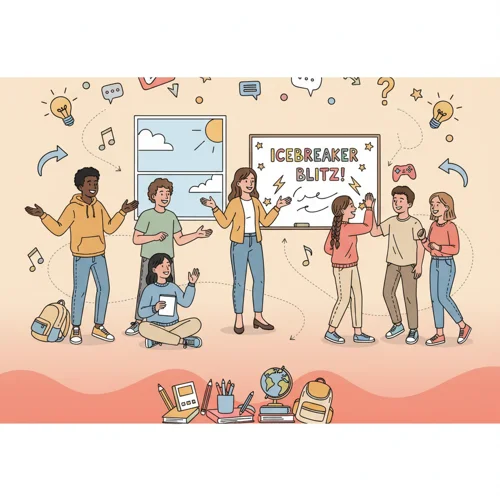 teens participating in classroom icebreaker activities